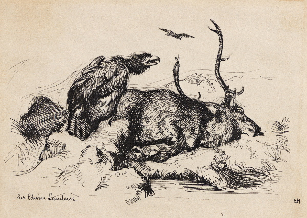 EDWARD HOPPER The Eagle or The Eagle and Dead Red Deer (after Sir Edwin Landseer).